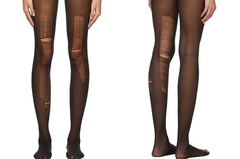 gucci distressed stockings|Gucci stockings ripped.